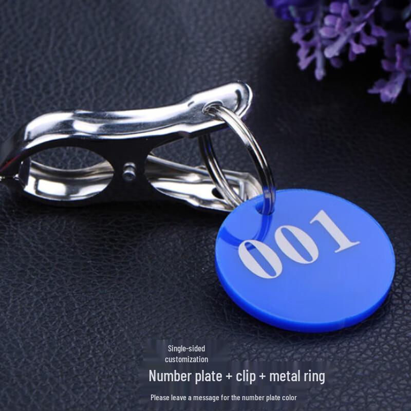 Custom Single-Sided ID Tags with Keyring  Clip, 10-Pack