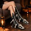 Lustige Cosplay Party Strumpfwaren 3D Halloween Neuheitssocken für Damen Herren, Kürbis/Eule/Schwarze Katze/Geist/Eule/Drache Knöchelsocken Bequem Elastisch Bein Party,
