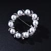 Accessories Simple Atmosphere Pearl Round Ring Tree Leaves Brooch Pins Anti-travelling Silk Scarf Clasp Women's Clothing Accessories