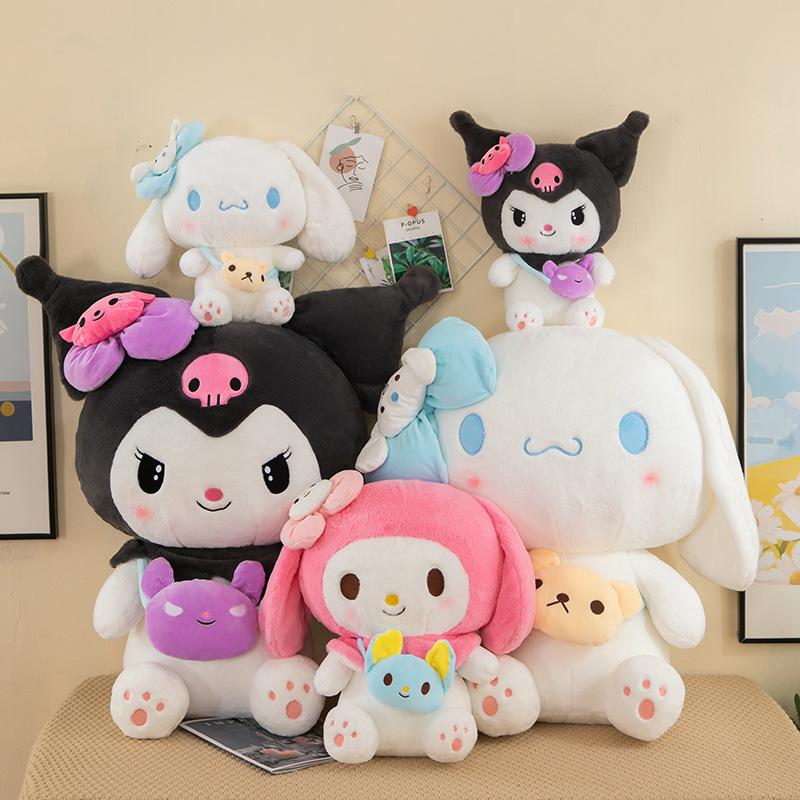10/40cm Sanrio Kuromi My Melody Cinnamoroll Plush Dolls Kawaii Soft Stuffed Pillow Cartoon Room Decor Kids Toys Birthday Gifts