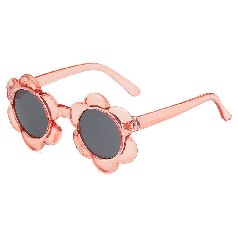 Kids Flower Sunglasses Rainbow Colorful Cute Round Kid Eyewear For Toddler Kids Boy Girls Outdoor Activities