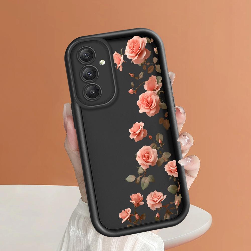 Soft Silicone Square Ladder Printing Pattern Phone Casing Full Cover Camera Shockproof Protection Rubber Case for Samsung