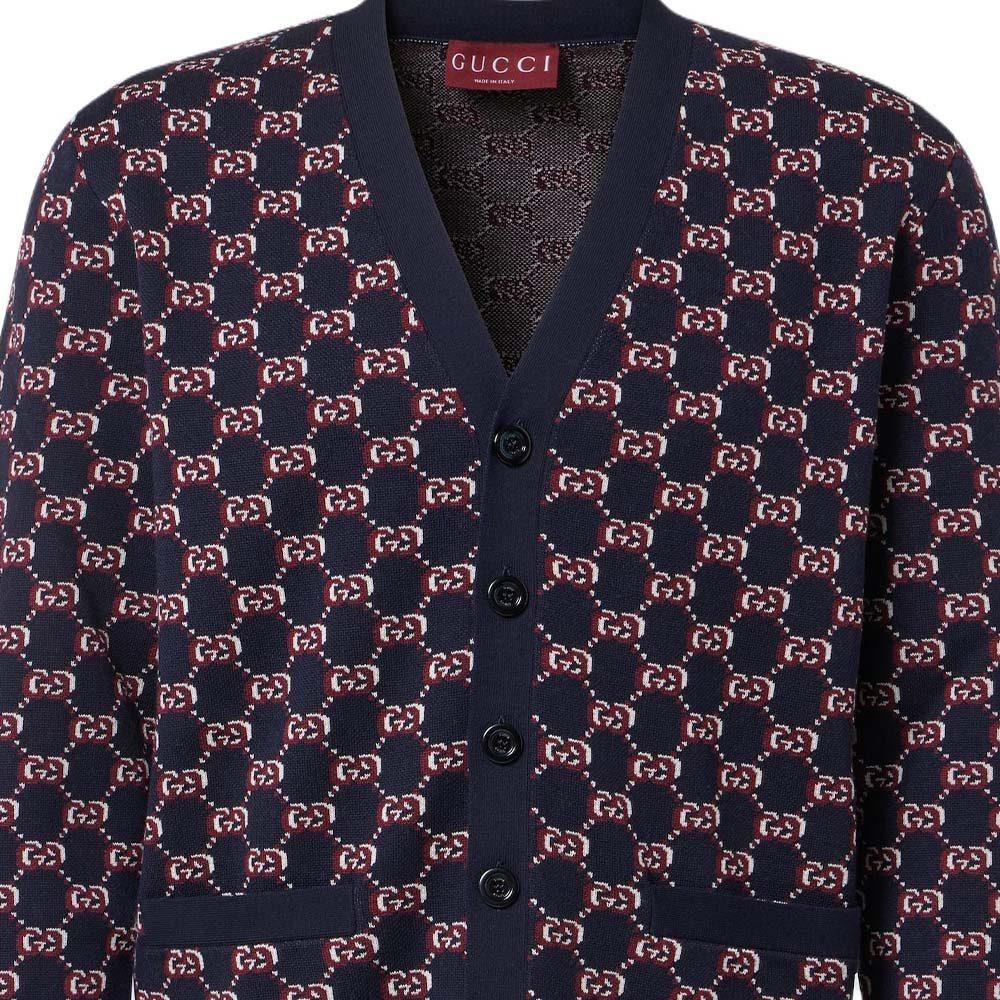 GUCCI Monogrammed Button Up Cardigan 801705-XKEAP-4116