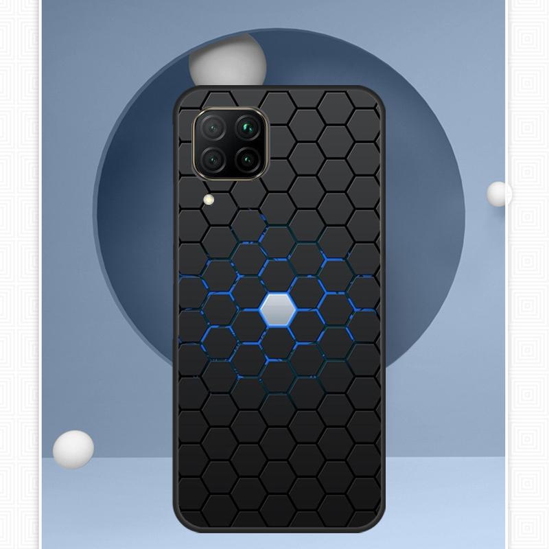 3D Hexagonal Lights For Huawei Nova Y72 Y90 Y61 Y91 Y60 Y70 12s 12i 11i 8i 9 10 SE P20 P40 Lite P60 P30 Pro Case