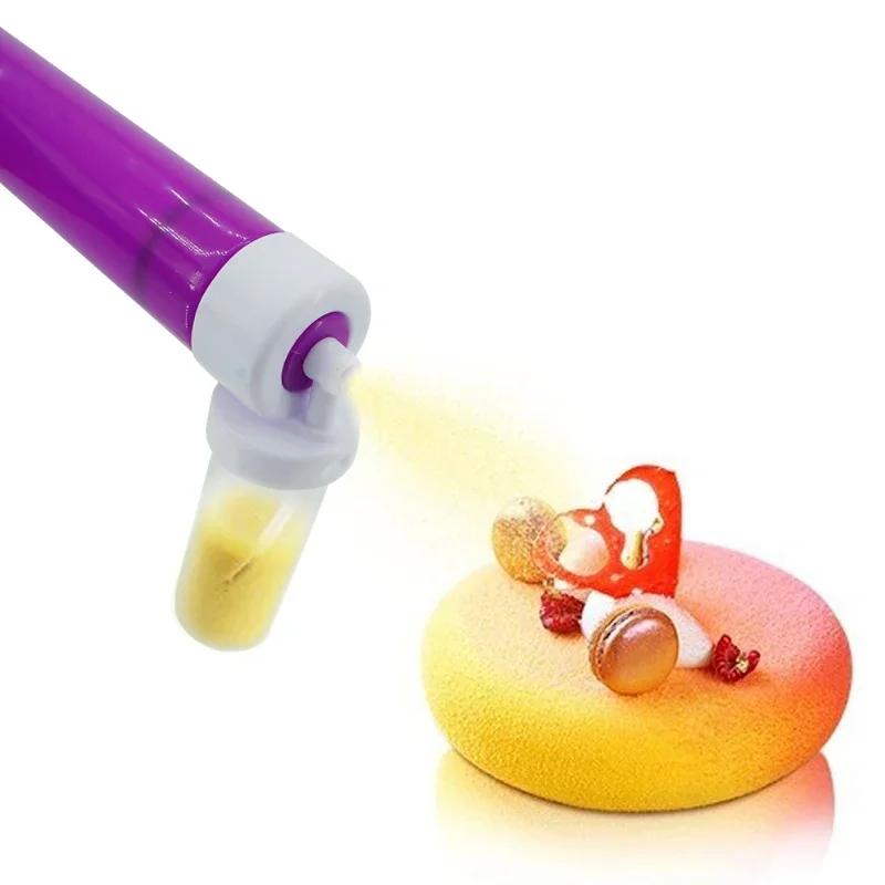 Airbrush Spray Gun for Baking Decoration, Cupcakes and Desserts Coloring, Kitchen Pastry Tool Accessories Manual