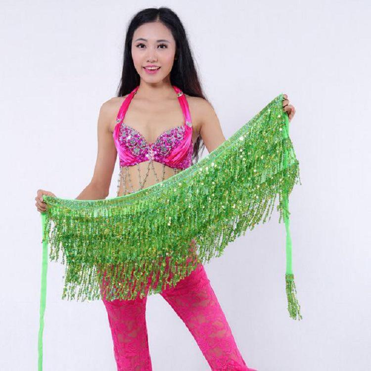 Sequin Tassel Waist Chain Hip Scarf for Belly Dance Performance & Practice