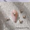 Zircon Butterfly Nail Art Jewelry: Pink Crystal Marquise Rhinestone Accessories