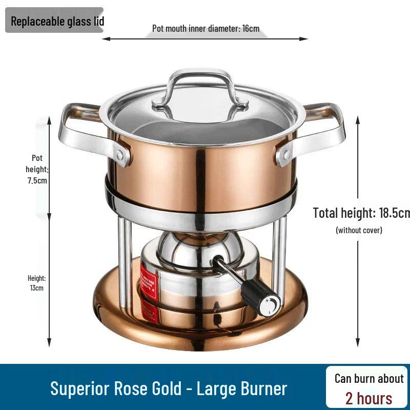 Jiakangming 304 Stainless Steel Single-Person Gas Hot Pot