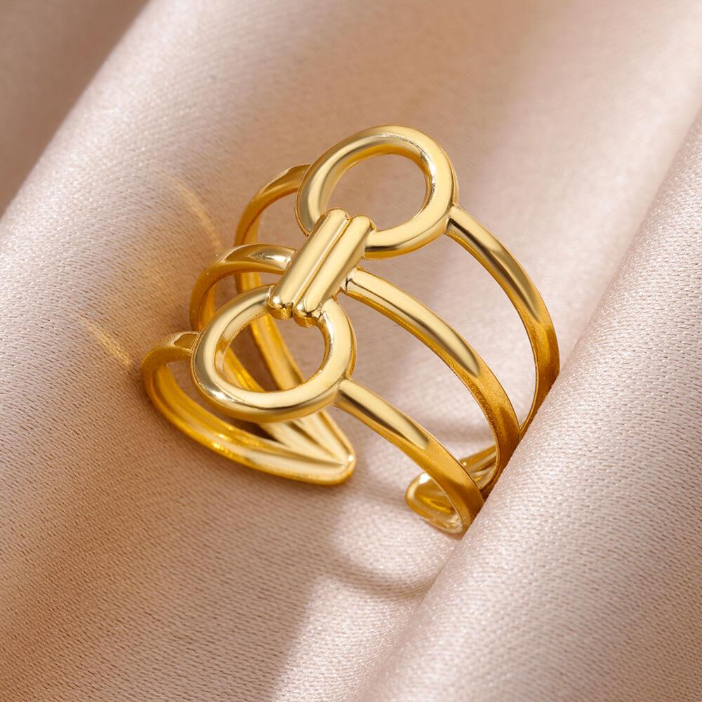 316L Stainless Steel Ring for Women Gold Color Rings Female Vintage Wedding Jewelry 2024 Trendy Accessories Birthday Gift Anillo