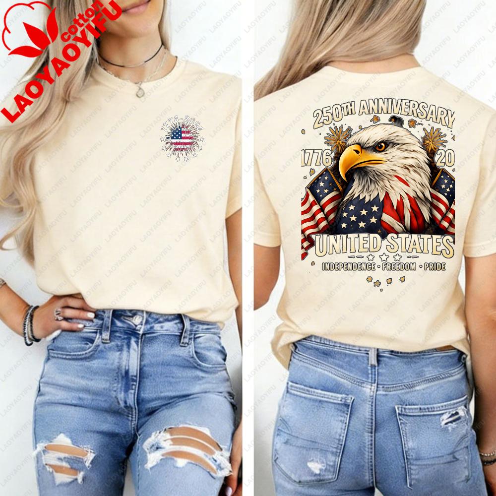 250th Anniversary United States Shirt Patriotic Eagle TShirt America 17762026 Tee Independence Day USA Shirt Graphic T Shirts