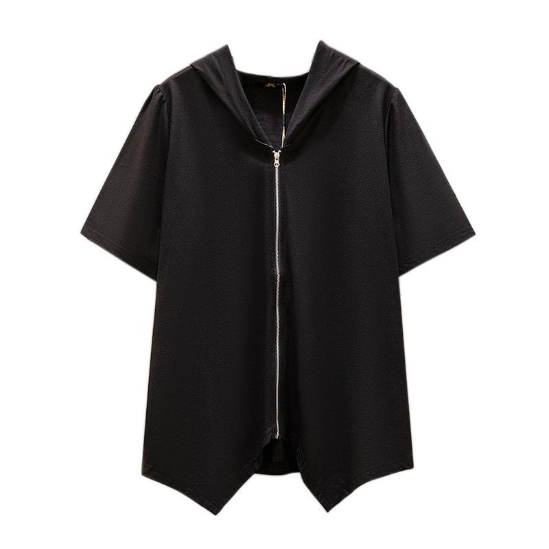 Plus Größe Frauen Sommer Lose Beiläufige Straße Kurzarm T-Shirt Schlank blusa unregelmäßige Pullover Bluse Tops für Damen