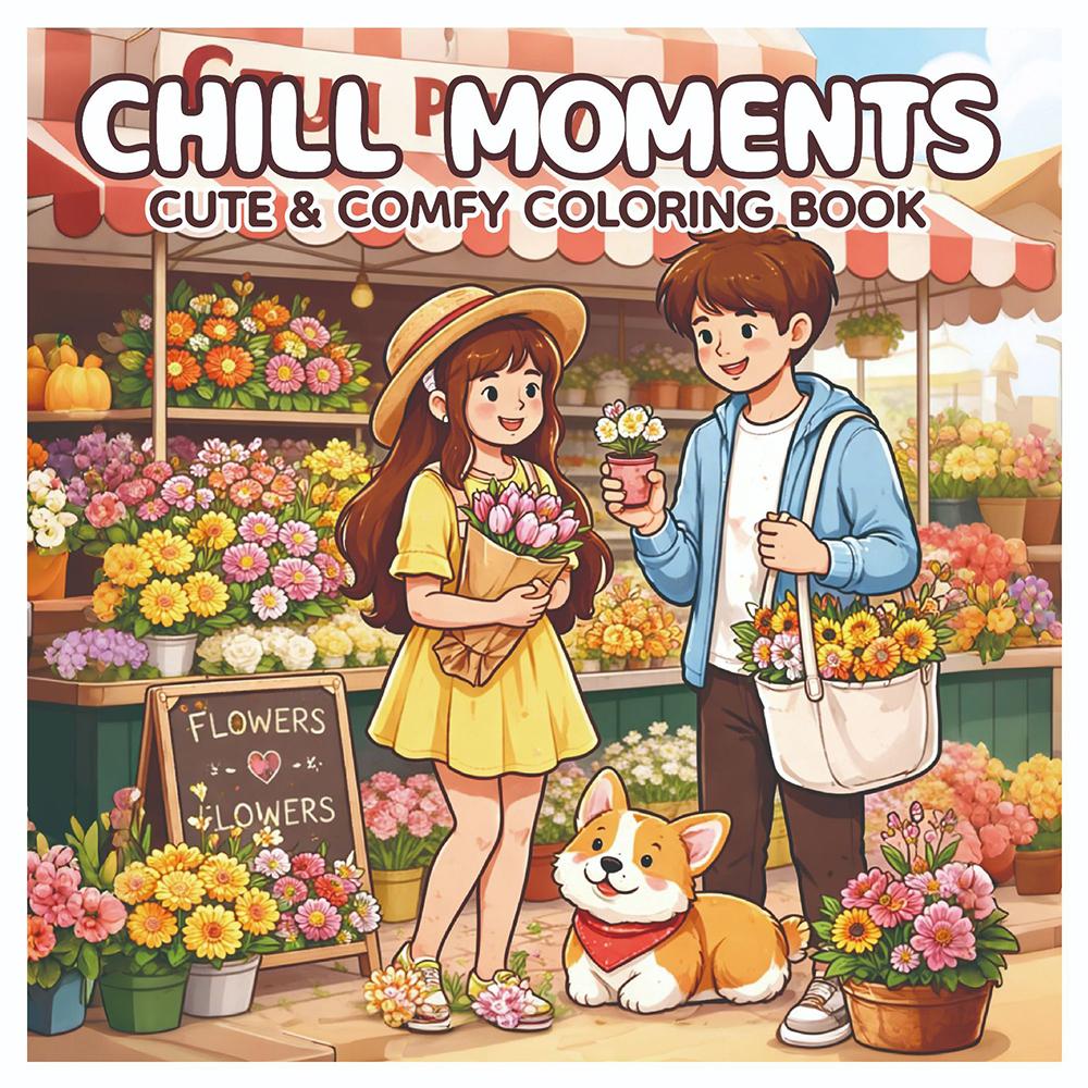 24 page Coloring book for stress relief, warmth and comfort, couple love, character coloring, drawing book
