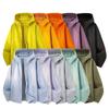 Mens Lightweight Outdoor Hooded Softshell Jacket Fall Casual Wear Solid Color Loose Fit Windproof