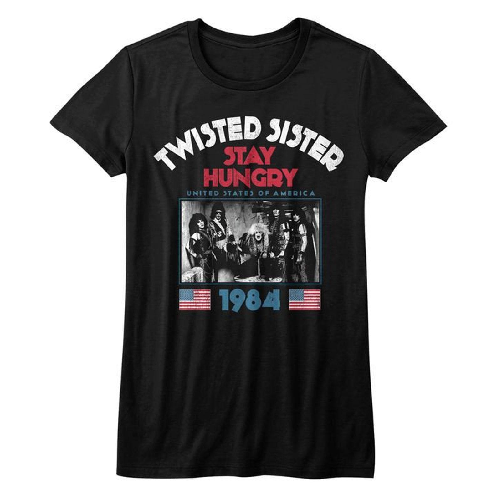 Twisted Sister Stay Hungry Black Women s Bella T-Shirt S