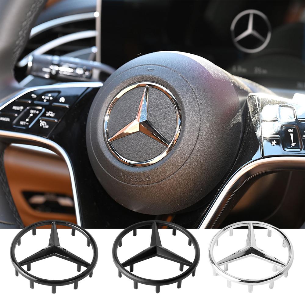 WXAKF1 Hot 2026 For Benz Car Styling Steering Wheel Badge for Mercedes Benz AMG A B C D M S R G Class GLK CLA GLC W126 W169 W176 GLK GL