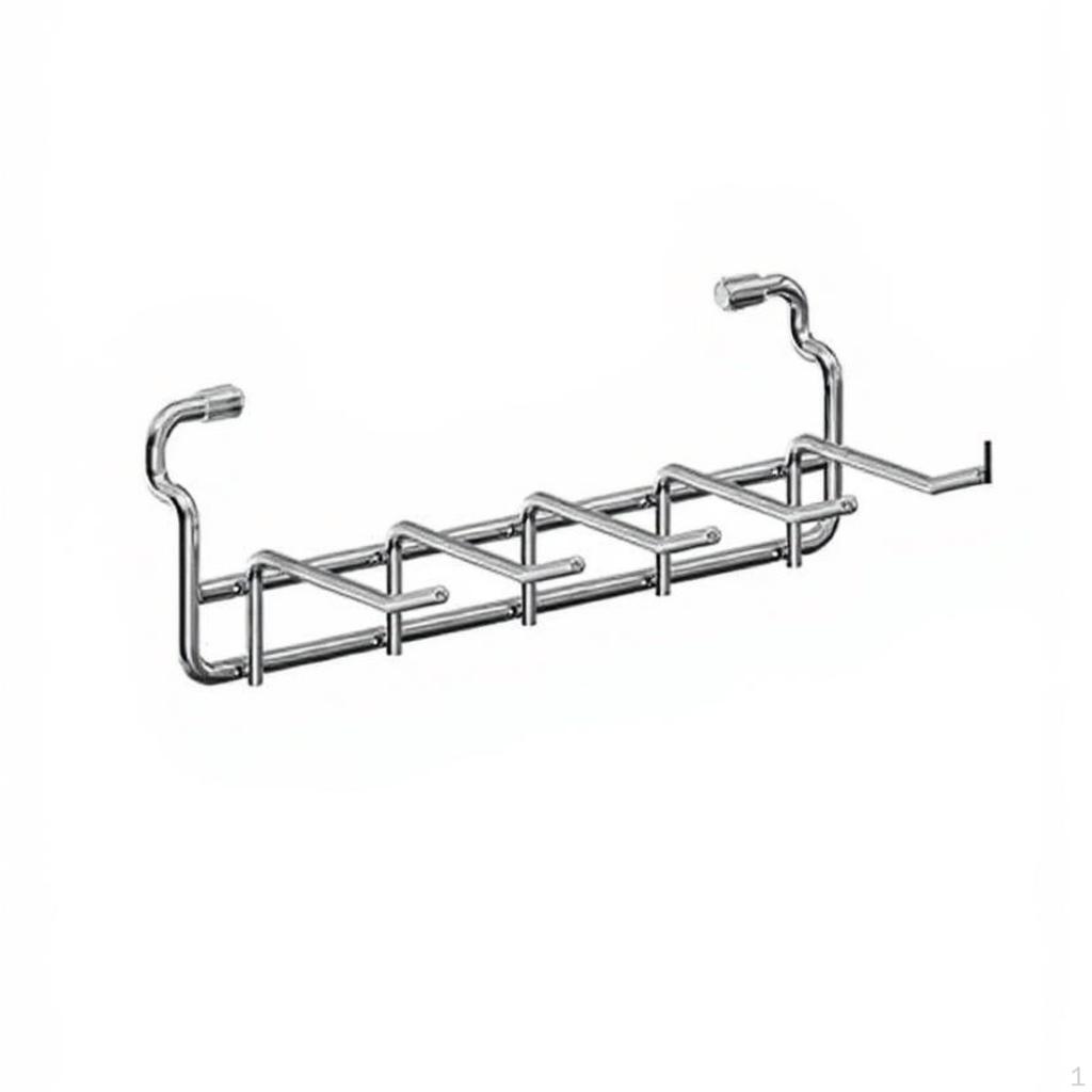 Dish Drying Rack, Stainless Steel, Secure Kitchen Sink Organizer 20cm 5Hook Rack