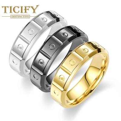 Titanstahlring im neuen Stil für Herren, eleganter und modischer Ring