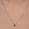 TATIANA (925 Silver) Mini Waterdrop Pendant Necklace NZ2516 Red