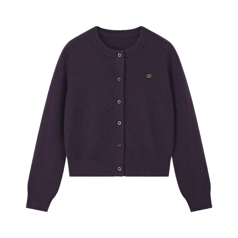 Кардиган для девочек ELLE KIDS, вязаный, с круглым вырезом, 95% шерсть 130