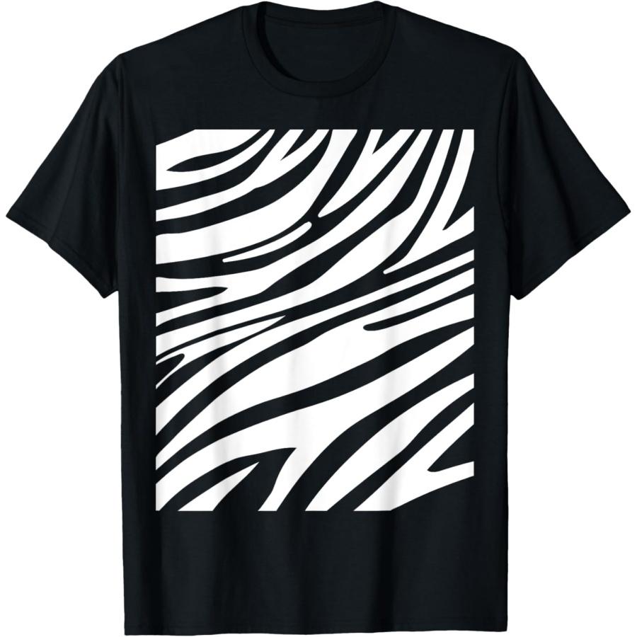 

Funny Zebra Print Halloween Striped Animal Easy DIY Costume T-Shirt XXXXXL чёрный