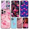 Luxury Phone Case For iPhone 16 15 14 11 Pro Max 13 12 XS X XR 7 8 Plus Shockproof Pink Red Flamingo Cover Protect Funda