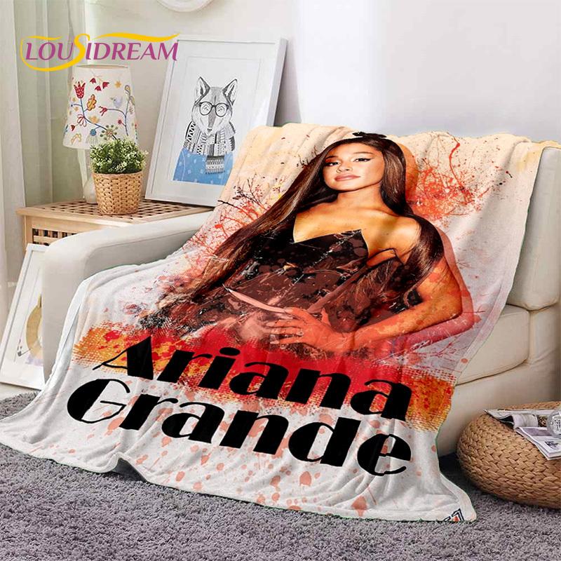 3D Ariana Grande Cat Ari Singer Soft Blankets,Keep Warm Throw Blanket Comfortable Blanket for Picnic Beds Sofa Home Bedroom Gift