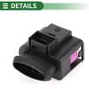Motoforti Ignition Coil Connector Plug Female Wire Terminal Connector for VW Golf Passat Jetta Plastic Tin-Plated Copper No.4D0971994 Black