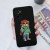 Pour OPPO A96 A94 A93 A91 A83 A76 A73 A75 A78 coque de téléphone ours mignon Super antichoc mat coque en Silicone souple pare-chocs pour OPPO Phone Cover Bumper