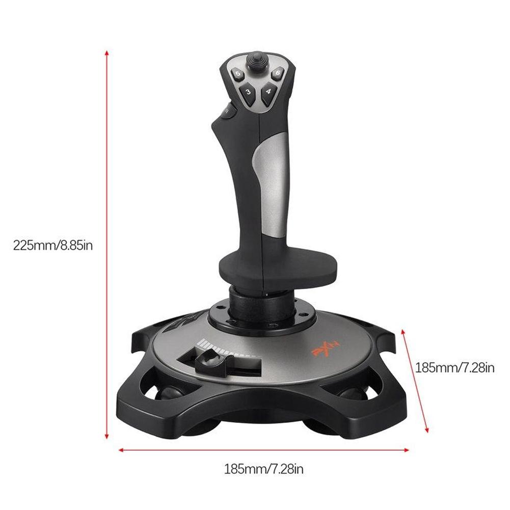 Pc/desktop Pxn-2113 Flight Simulator Gamepad Controller Joystick 12 Programmable Buttons With Suction Cups