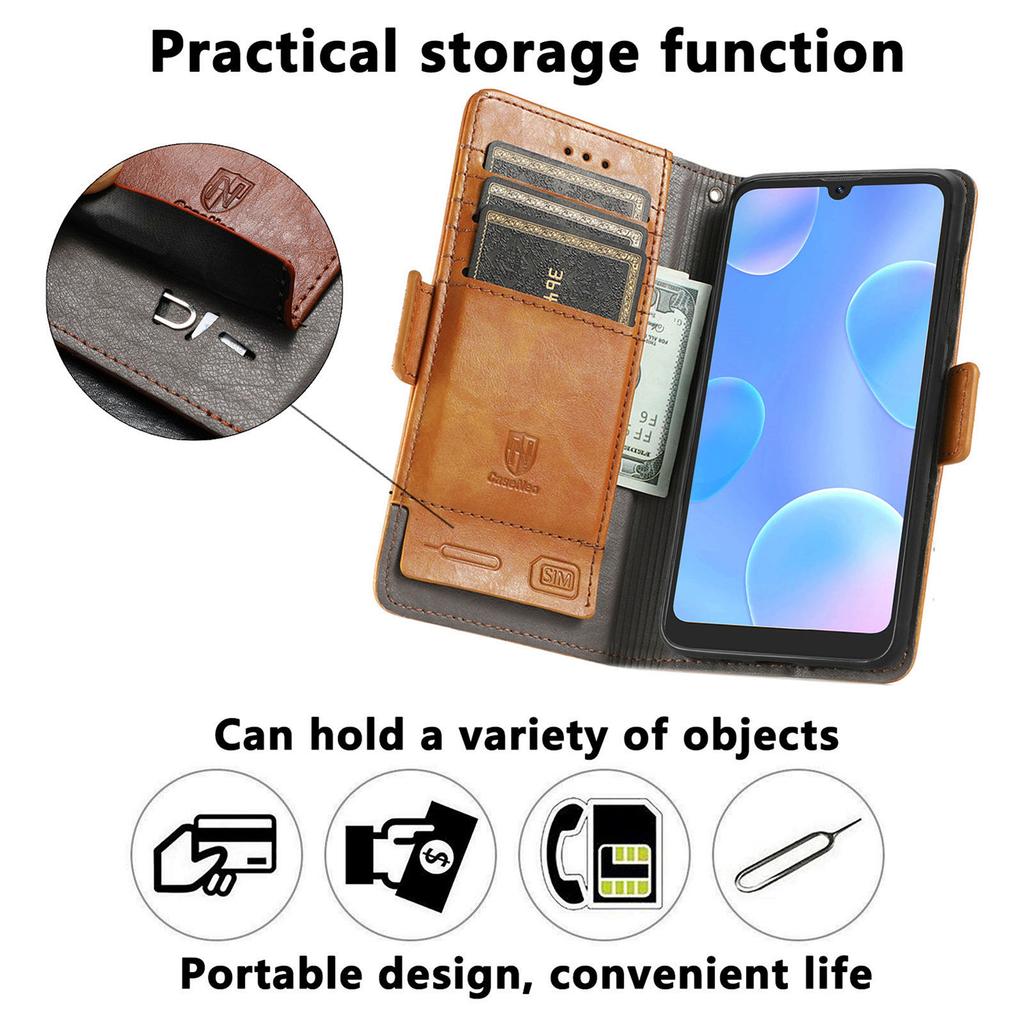 Multifunctional Magnetic Flip Cover Leather Case for Blackview A80/A52/Oscal C80/C70/Shark9 5G/Wave 6C/Wave 8C...Where Fashion Meets Function