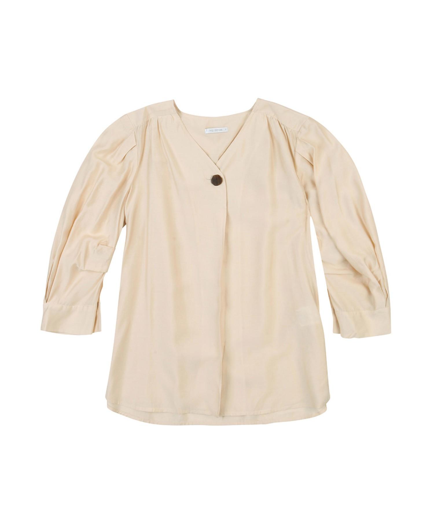 Misens Shirred Sleeve V-Neck Blouse_Mb18Blm105Z Beige(Be)/5(55)