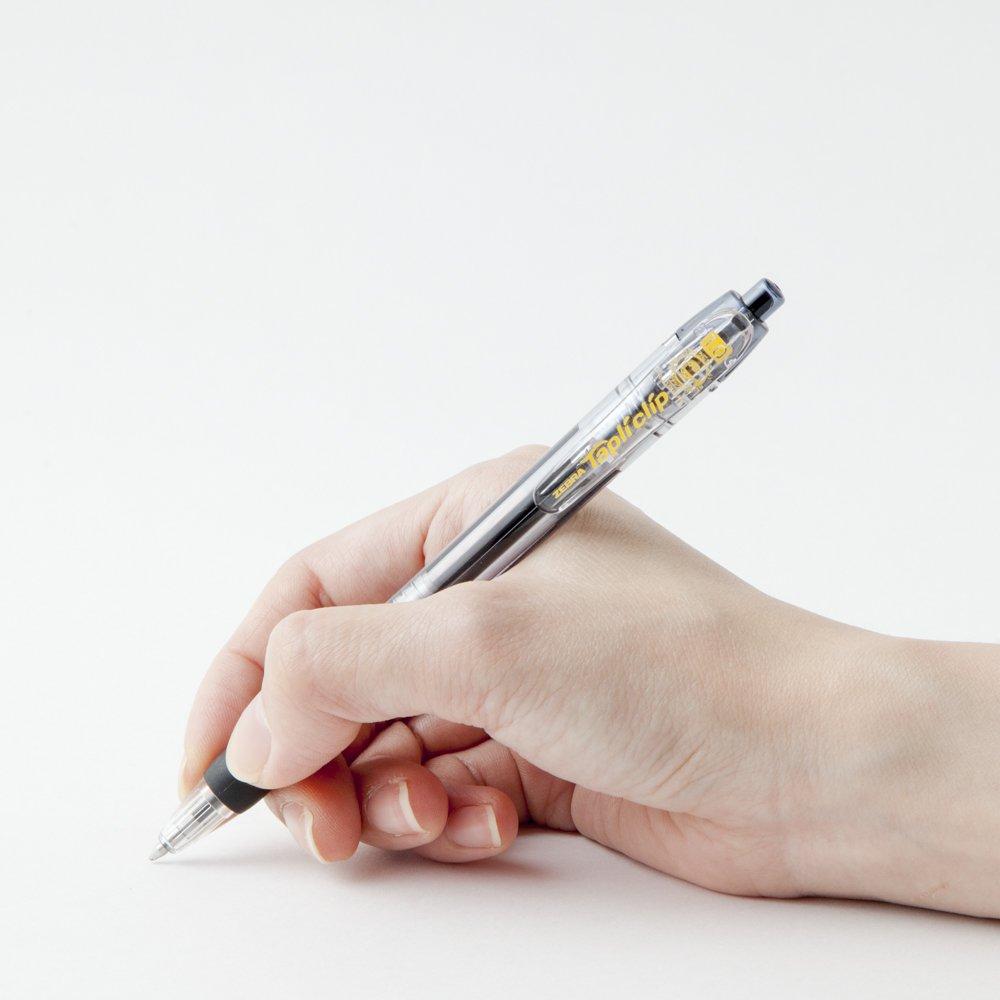 Zebra TapliClip Ballpoint 10 Oil-Based Pen, 1.0, Black, Pens, B-BNB5-BK