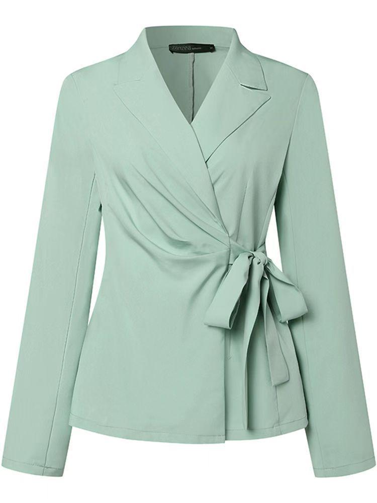 Elegante Completo da Donna Monocolore con Laccetti: Set Due Pezzi Moda Autunno 2026 - Top e Pantaloni