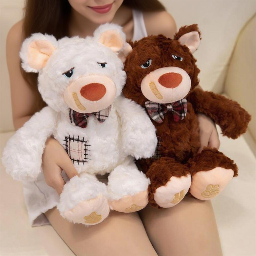 Cute Committee Qu Bear Doll Plush Toy Patch Bear Doll Wedding Cloth Doll Birthday Gift
