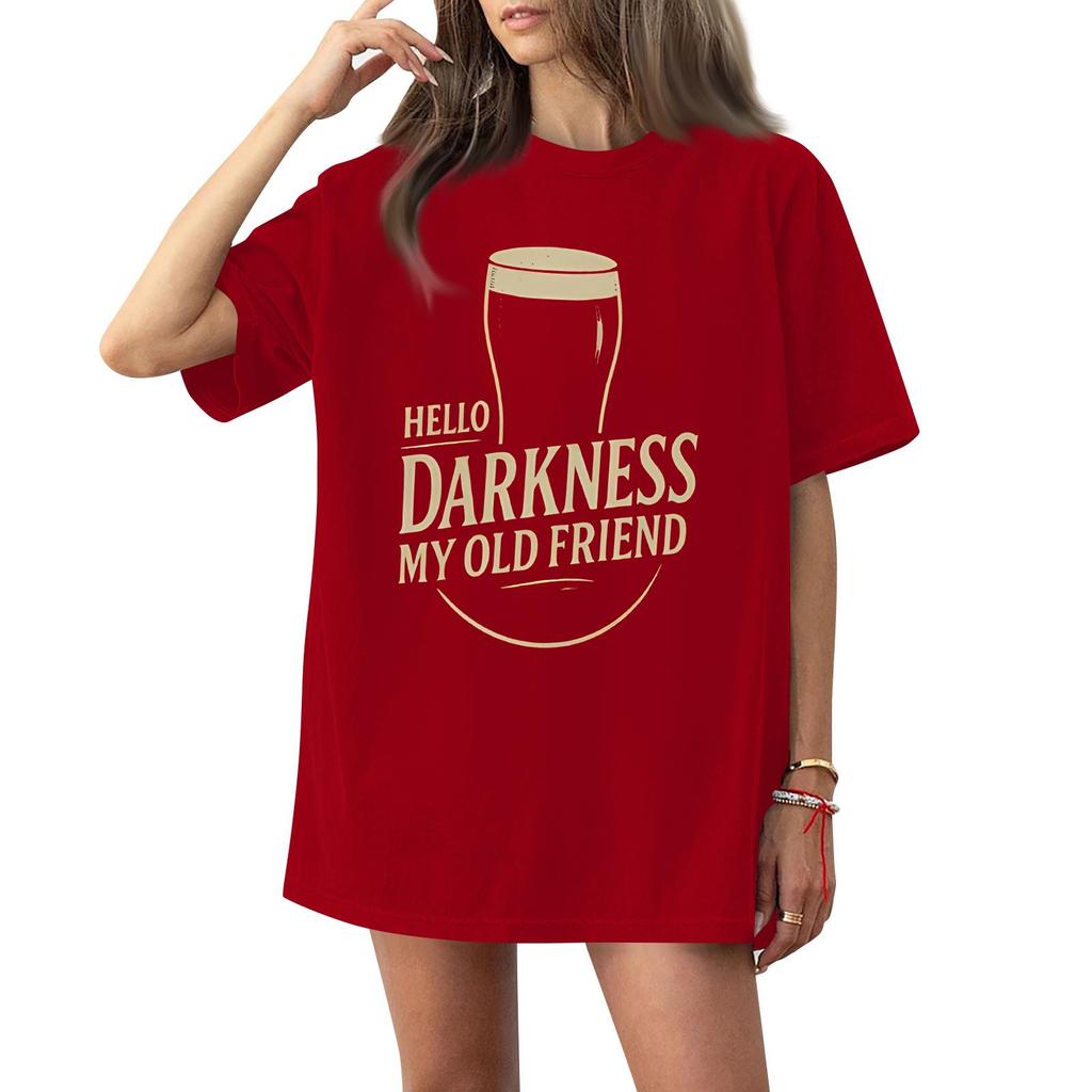 Women's Casual Fashion Round Neck St. Patrick Print Short Sleeve T-Shirt Top