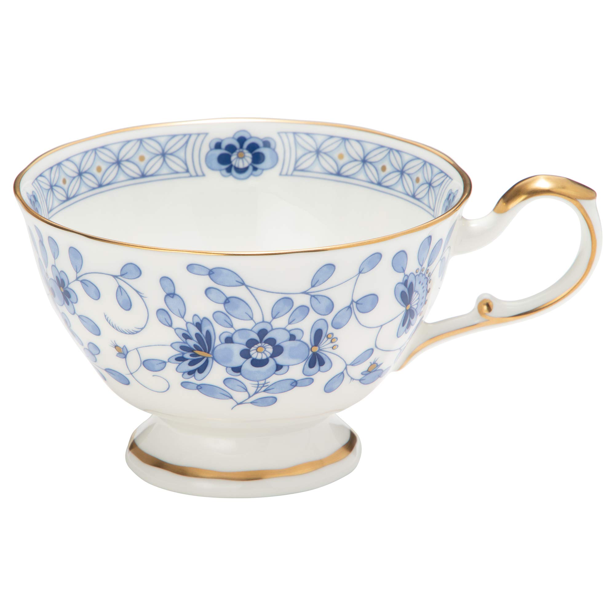 

NARUMI Milano Blue Tea Cup and Saucer, 210cc, Made in Japan, 9682-2229