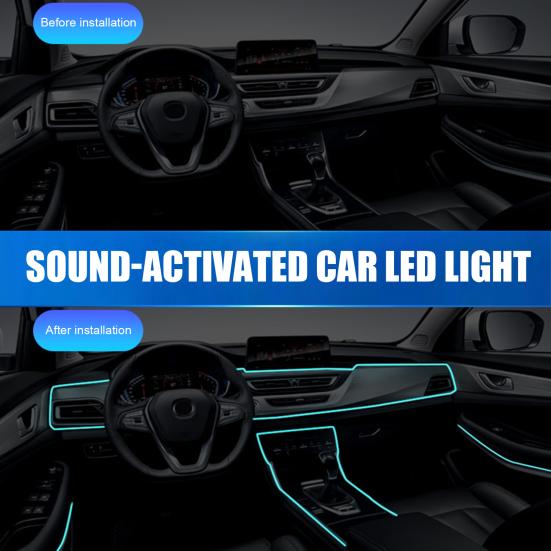 Car Colorful Ambient Light with Wireless App/RF Remote Control LED Interior Lighting Kit for Car Truck SUV RV Boat Home Bedroom Party Decor