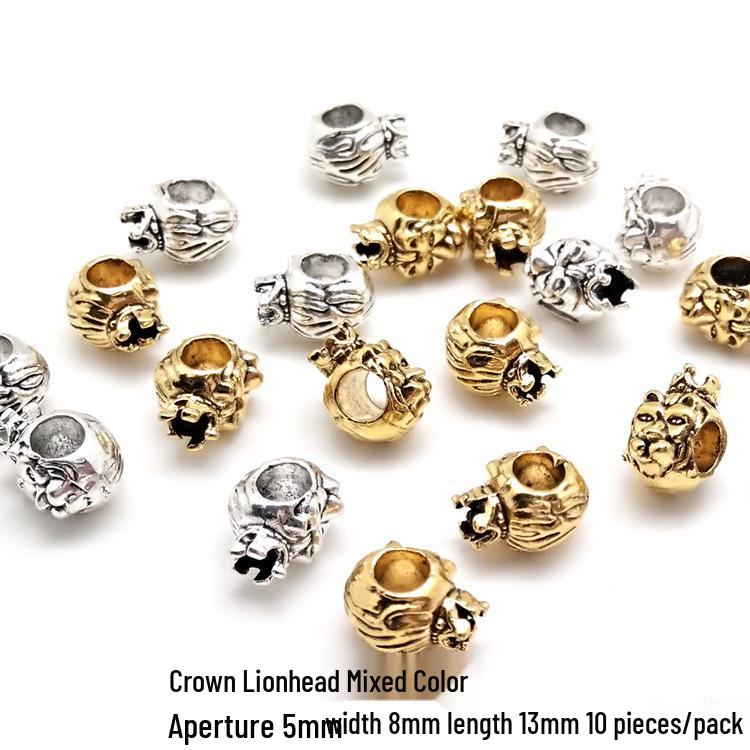 

Сделанные вручную разделительные бусины из цинкового сплава в виде совы и головы льва для изготовления браслетов и ожерелий своими руками