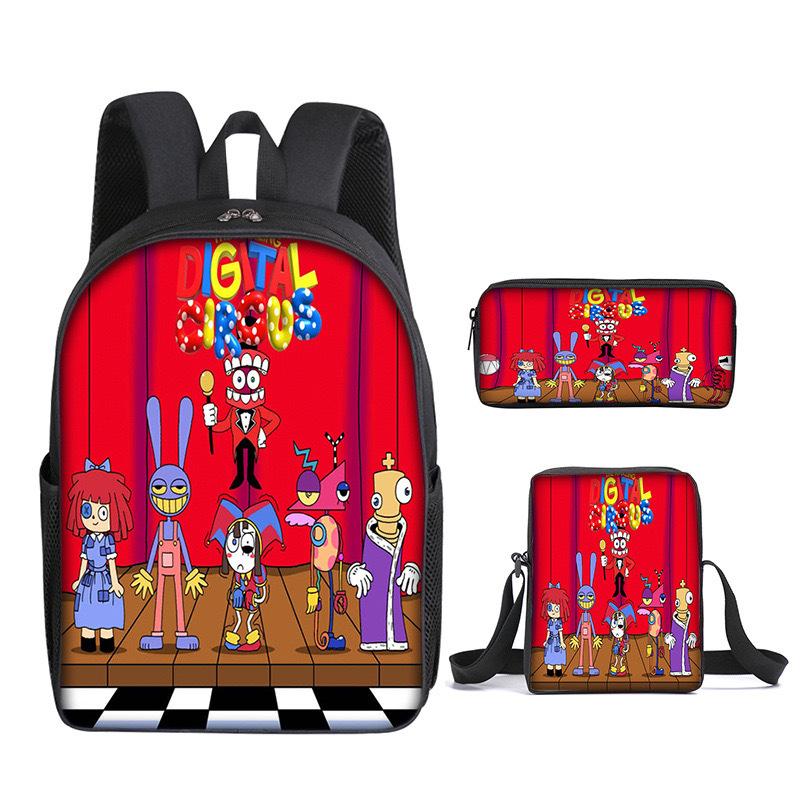 Magic Digital Circus School Bag The Amazing Digital Circus Elementary School Backpack Three-Piece Set