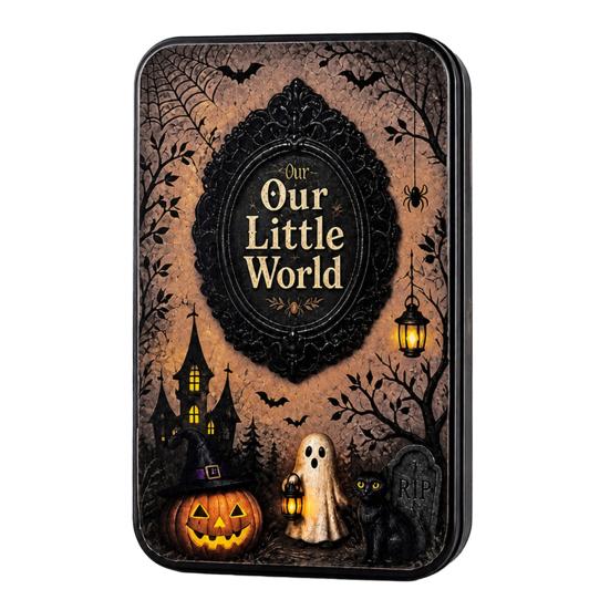 DIY Mini Po Frames Silhouette Tin Box Halloween Miniature Picture Display Storage Container