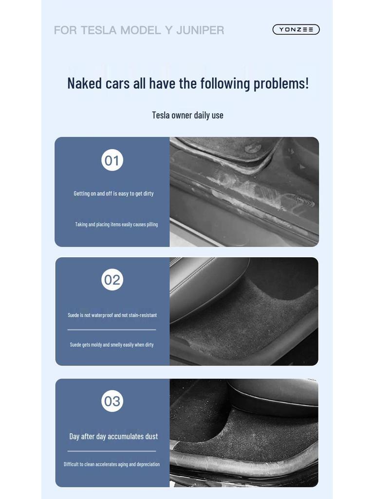 Custom Floor & Trunk Mats for Tesla Model 3/Y - Interior Protection Accessories