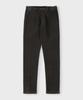 PANICALE Dark Brown Regular Slim Fit Textured Cotton Pants