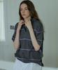 Opeundoeoseutyudio Striped Collar Knit Top Deep Gray