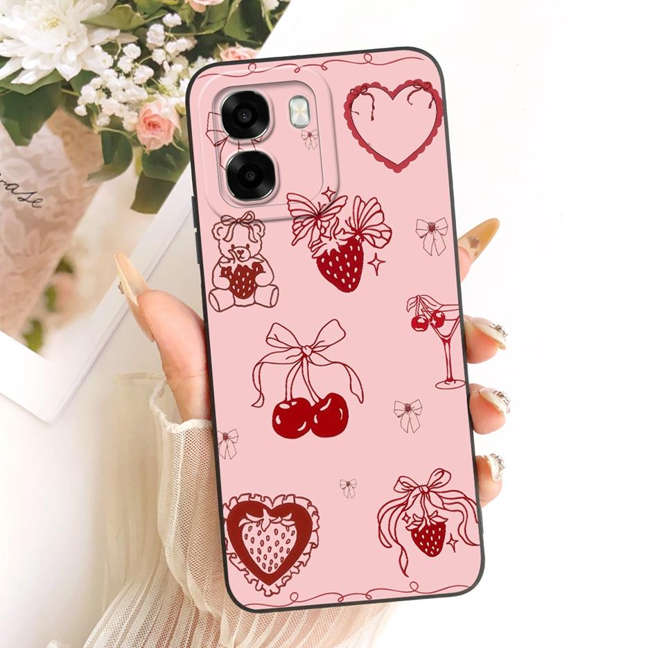 Für Oppo A6t Pro 4G Hülle CPH2849 Luxuriöse Blumen Candy Bemalte Abdeckung Weiche Silikonhülle Für Oppo A6t 5G OppoA6t Pro 4G Funda Taschen