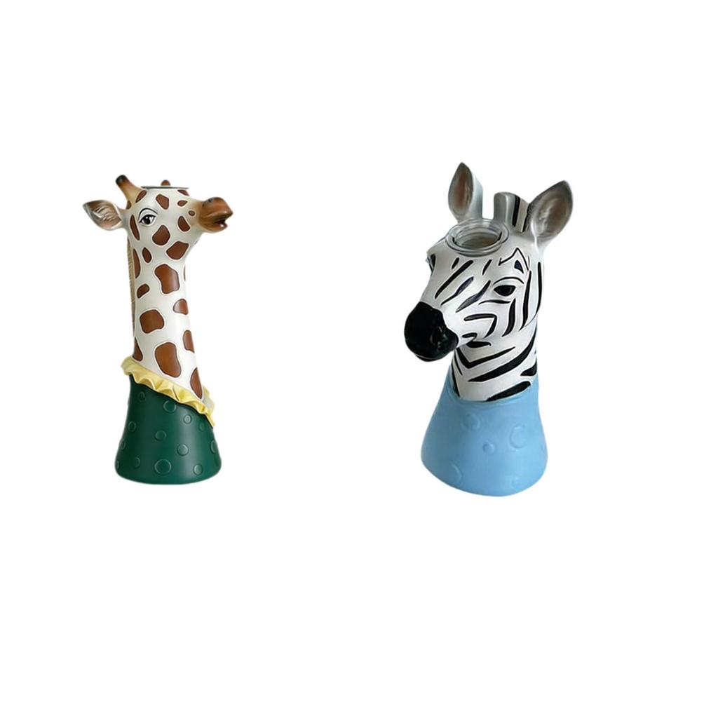 Animal Face Vase Home Decor Living Room Table Decoration Art Statue Ornaments,Creative,Dried Flower Vase Modern,