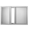 BBQ Access Door, 774x532 Mm Double Outdoor Kitchen Door, Stainless Steel Flush Mount Door, Wall Vertical Door with Recessed Handles