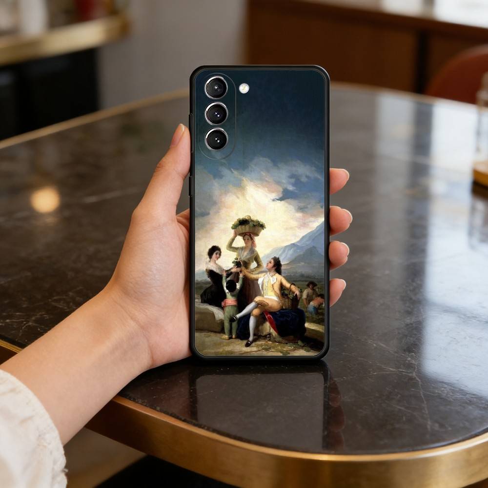 F-Francisco Art G-Goya Phone Case For Samsung S25,24,23,22,30,21,10,9,Ultra,Plus,Lite,FE,4,5 G Soft Black Case Samsung S21fe