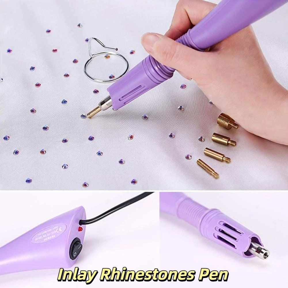 9 Stück DIY Heißfixier-Strass-Applikator Ergonomischer Beheizter Strass-Stift Kleidung