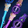 Cool Double-edged Lightsaber With Telescopic Bearings Rotating Cool Lighting And Sound Effects A Boy's Toy Gift