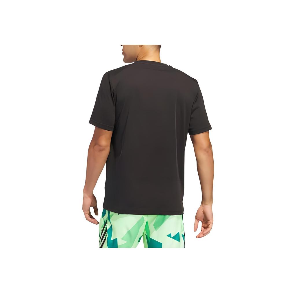 Adidas Comfortable Versatile Fashion Soft Short Sleeve T-Shirt Men Tops Black JN4711